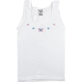 TUTKU 0166 KIZ ÇOCUK GENİŞ ASKILI ATLET 12 ADET  Beyaz 2 (3-4 YAŞ) thumbnail 4