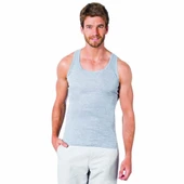 12 Adet Seher Yıldızı Erkek Atlet Askılı Renkli Klasik   2XL Saks Mavi thumbnail 6