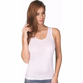 6 Adet Berrak 2037 Kadın Ribana Geniş Askılı Atlet %100 Pamuk  Beyaz 3XL thumbnail 3