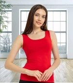 Tutku Kadın Ribana Geniş Askılı Renkli Atlet 0136 - 6 Adet  XL Ten thumbnail 5