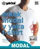 Yıldız Erkek Modal Pamuk V Yaka Fanila T-Shirt  Beyaz S thumbnail 3