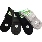 12 Adet Dündar Erkek Bambu Yarım Konç dikişsiz Çorap  Siyah 41 - 45 NUMARA thumbnail 3