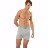 Jiber Havlu Kemer Penye Boxer 3'lü - 127  Gri 2XL thumbnail 4