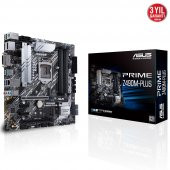 ASUS PRIME Z490M-PLUS Intel Z490 Soket 1200p DDR4 4600MHz O.C M.2 Anakart - 1