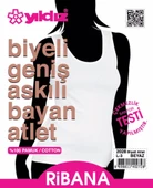 Yıldız 2028-2038-2039 Kadın Geniş Askılı Biyeli Ribana Atlet  Beyaz M thumbnail 2