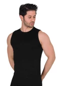 Berrak Erkek Modal Likralı 0 Yaka Kolsuz Atlet 1039 - 1 Adet  Siyah L thumbnail 1