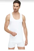 6'Lı TUTKU ELİT 1001 ERKEK PENYE ATLET  Beyaz 3XL - 2