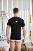 Berrak Erkek Modal V Yaka Likralı Atlet 1037 - 1 Adet  Siyah M thumbnail 2