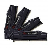 GSKILL RipjawsV Siyah DDR4-3600Mhz CL18 128GB (4X32GB) QUAD (18-22-22-42) 1.35V RAM(F4-3600C18Q-128GVK) - 1