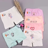 İlke Kız Çocuk Likralı Baskılı Şort Boxer 350 - 6 Adet  Karışık Renk 2 No:2-3 Yaş thumbnail 3