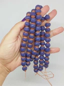 Mor Renk Sırlı Seramik Boncuk Dizi 10-12mm/23cm (54114) thumbnail 1