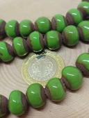 Yeşil Renk Sırlı Seramik Boncuk Dizi 10-12mm/23cm (54116) thumbnail 2