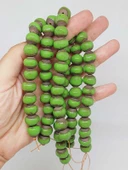 Yeşil Renk Sırlı Seramik Boncuk Dizi 10-12mm/23cm (54116) thumbnail 1