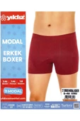 Yıldız Erkek Modal Likralı Boxer 37/42 - 9 Adet  Bordo 2XL - 2