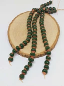 Yeşil Renk Sırlı Seramik Boncuk Dizi 10-12mm/23cm (54122) thumbnail 3