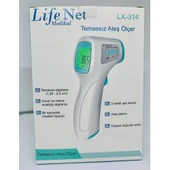 Temassız Ateş Ölçer Kızıl Ötesi Vücut ve Alından Termometre Life Net Medikal LX-314 TURKUAZ - 4