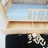 Markaawm Montessori Yatak Merdivenli Ahşap Ranza Çekmeceli - 3