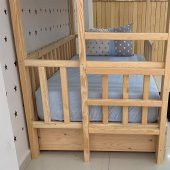 Markaawm Montessori Yatak Merdivenli Ahşap Ranza Çekmeceli - 4