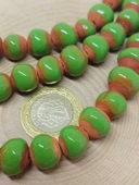 Yeşil Renk Sırlı Seramik Boncuk Dizi 10-12mm/24cm (54132) thumbnail 2
