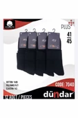 Dündar Erkek Plus Yarım Konç Havlu Patik Çorap 7040 - 6 Adet  Siyah 40-44 thumbnail 3