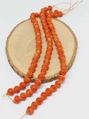 Turuncu Renk Sırlı Seramik Boncuk Dizi 10-12mm/24cm (54130) thumbnail 3