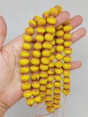 Sarı Renk Sırlı Seramik Boncuk Dizi 10-12mm/23cm (54124) thumbnail 1