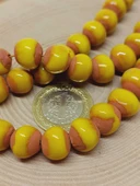 Sarı Renk Sırlı Seramik Boncuk Dizi 10-12mm/23cm (54124) thumbnail 2