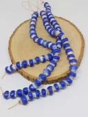 Mavi Renk Sırlı Seramik Boncuk Dizi 10-12mm/24cm (54142) thumbnail 3