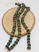 Yeşil Renk Sırlı Seramik Boncuk Dizi 10-12mm/24cm (54136) thumbnail 3