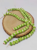 Yeşil Renk Sırlı Seramik Boncuk Dizi 10-12mm/24cm (54140) thumbnail 3