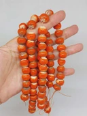 Turuncu Renk Sırlı Seramik Boncuk Dizi 10-12mm/24cm (54138) thumbnail 1