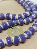 Mor Renk Sırlı Seramik Boncuk Dizi 10-12mm/23cm (54152) thumbnail 2