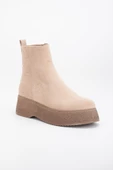 Kadın Bot Nude Kalın Taban Süet Bağsız Yüzüdüz thumbnail 4