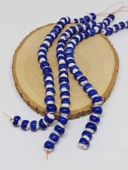 Mavi Renk Sırlı Seramik Boncuk Dizi 10-12mm/23cm (54156) thumbnail 3