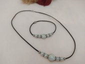 Hdmarketim Swarovski Taşlı Sıra İncili Kaucuk Bileklikli Kolye - 1