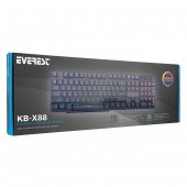 KLAVYE EVEREST KB-X88 BLAST SİYAH USB GÖKKUŞAĞI AYDINLATMALI Q OYUNCU KLAVYESİ - 4
