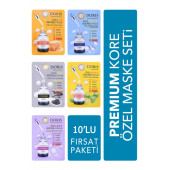 Jigott 10'lu Fırsat Paketi - Lüks Kore Maske Seti (collagen, Hyaluronic Acid, Caviar, Honey, Calamansi) - 1