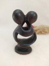 Hdmarketim Öpüşen Çift Reçine Siyah Biblo Romantik - 1