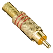 PowerMaster PM-26484 Tos RCA Fiş Metal Gold Erkek Konnektör - 2