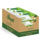 Sleepy Elma Kokulu Islak Havlu 8x120 - 2