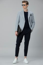 Lufian Manıwa Smart Chino Pantolon Slim Fit Lacivert - 1