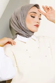 Kıvrık Desen Yazma Eşarp Sirke - 2