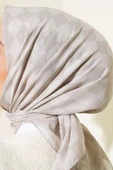 Dama Desen Yazma Eşarp Taş - 4