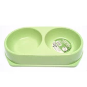 Bamboo Kedi Köpek İkili Mama ve Su Kabı 450 ML x 2 Yeşil - 1