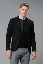 Lufian Nox Spor Blazer Ceket Slim Fit Siyah - 1