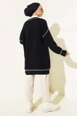 Dikiş Detaylı Triko Tunik Siyah thumbnail 3