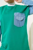 Kot Garnili İki İp Tunik Yeşil thumbnail 4