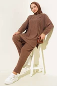 Bürümcük Basic Tunik İkili Takım Kahve - 1