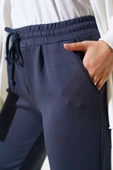 Bel İpli Paça Lastikli Jogger Pantolon Füme thumbnail 4