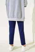 Beli Lastikli Duble Paça Pantolon Lacivert - 3